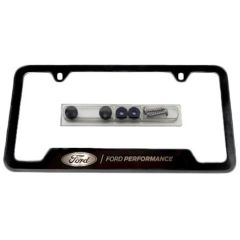 Ford Racing Black Stainless Steel License Plate Frame w/ "Ford Performance" Logo
