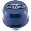 Ford Racing Breather Cap Slant Edge Ford Blue With Raised Ford Oval Logo