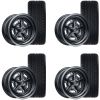 Moray Wheels Magnum 500 Wheel And Tire Package 15”X7” Satin Black Mustang 1965-1973 Moray Wheels Magnum 500 Wheel And Tire Package 15”X7” Satin Black Mustang 1965-1973