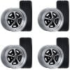 Moray Wheels Magnum 500 Wheel And Tire Package 15"X7" Alloy Polished With Gloss Black Inserts Mustang 1965-1973 Moray Wheels Magnum 500 Wheel And Tire Package 15